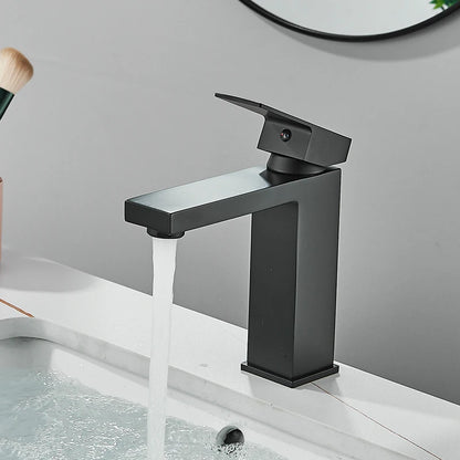 Stainless Steel Bathroom Faucet Deck Mount Basin Sink