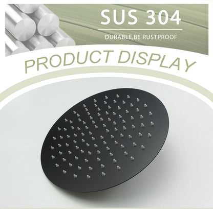 Round Stainless Steel Slim 8/10/12 Inch Large Rain