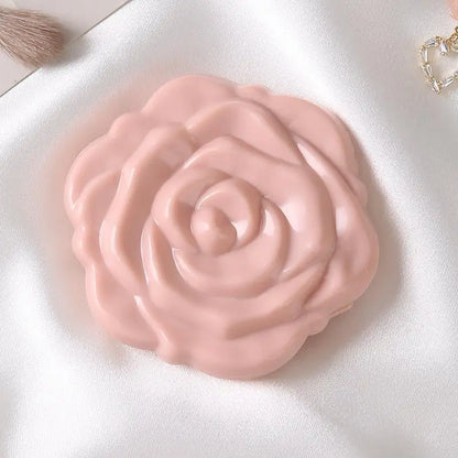 Double Sided Pocket Mirror Retro Rose Pattern Compact