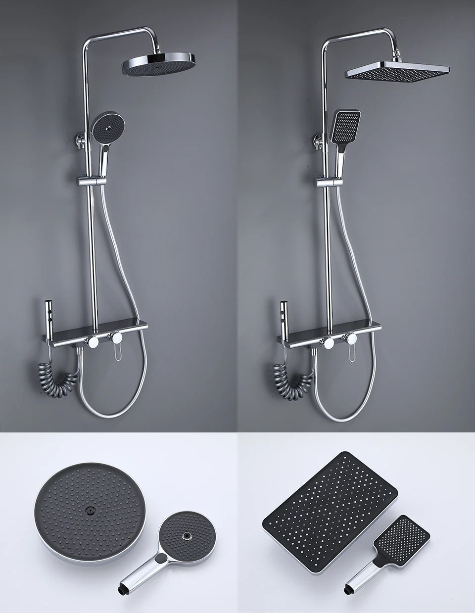 Vgx Luxury Chrome Shower System Four-Function Bathroom Shower
