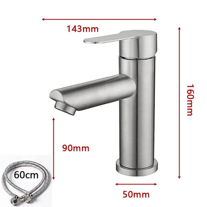 Bathroom Sink Faucet 304 Stainless Steel Cold Water