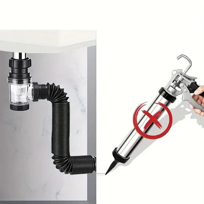 Black Bounce Drain Universal Horizontal/Vertical Drain Pipe Wash