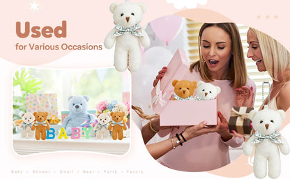 18-120pcs Mini Teddy Bears Bulk Keychain Small Bears