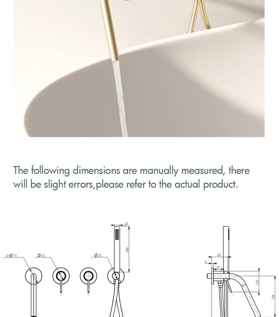 Shower Faucet Concealed Box Hand Shower Long Nose