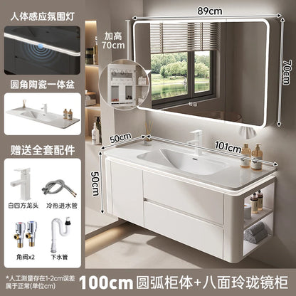 Led Light Ensuite Bathroom Cabinet Basin Designs Mirror