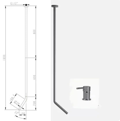 Ceiling Faucet Wall Style Bathroom Mixer Cold Ceiling