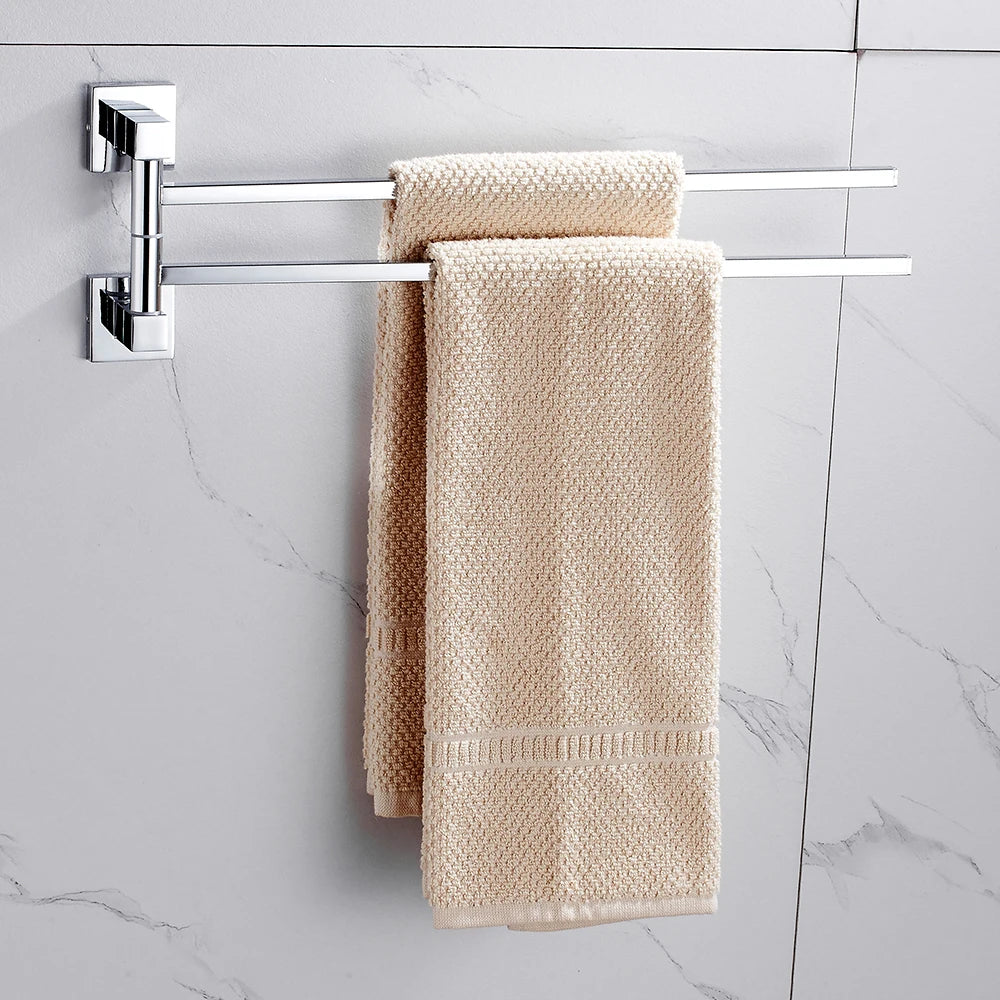 Towel Holder Stainless Steel Swing Arms Towel Rail