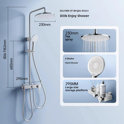 Diiib Large Panel Rain Shower Stainless Steel Combination
