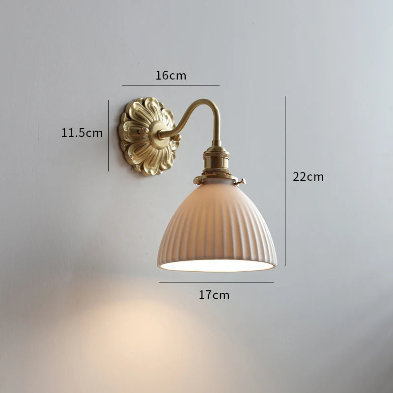 Iwhd Nordic Modern Led Wall Lamps Sconce Copper