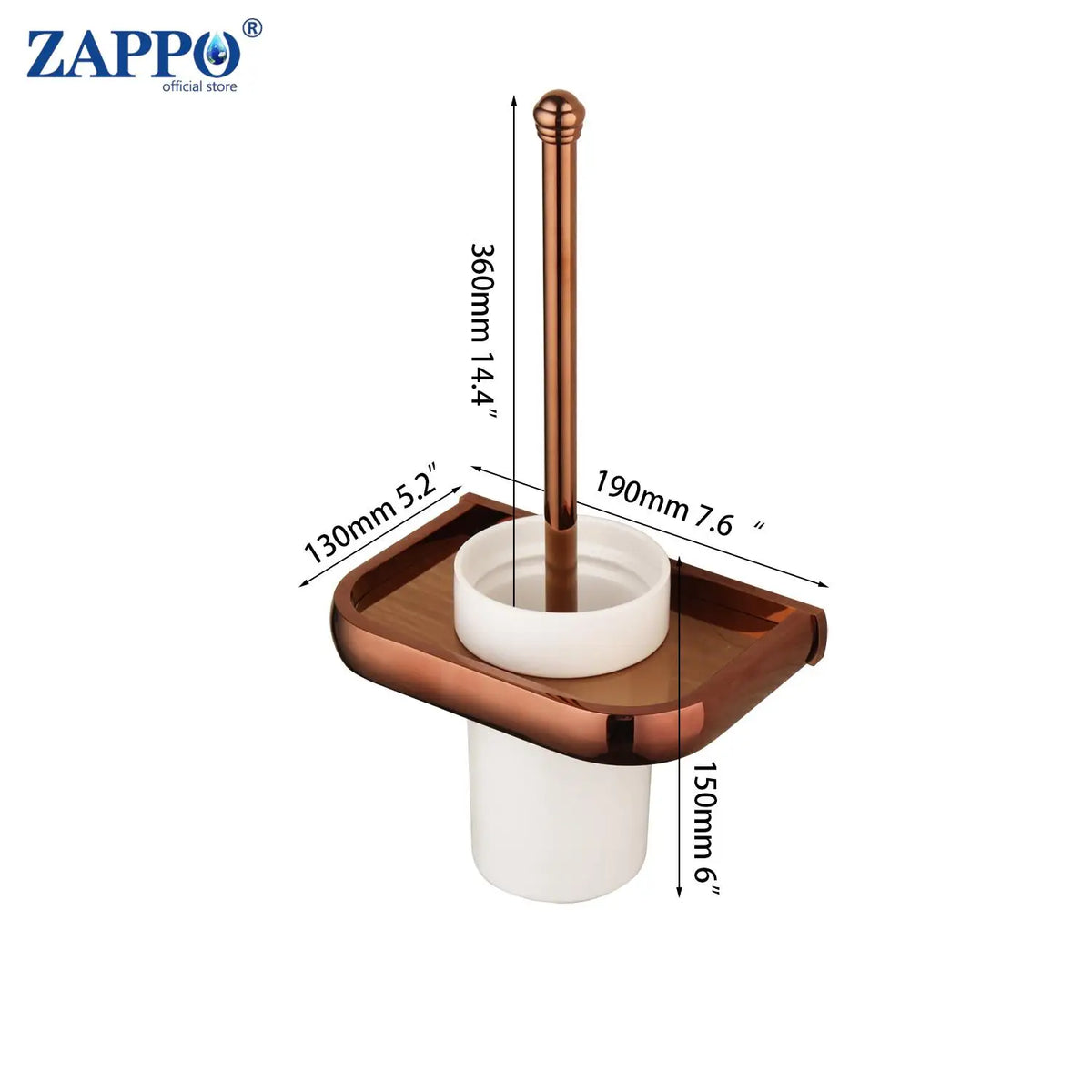 Zappo Rose Gold Wall-Mounted Stainless Steel Clothes Hook