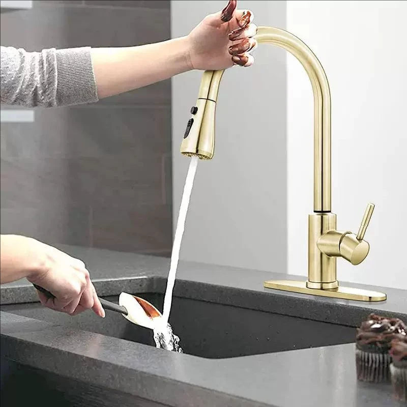 Smart Touch Sink Faucets Stainless Steel Pull Out