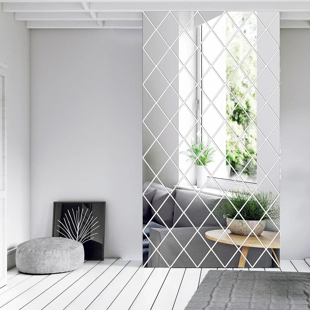 10/17/32/58pcs 3d Mirror Stickers Acrylic Triangles
