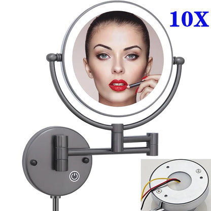 10x Magnifying Led Makeup Mirror Touch On Dual