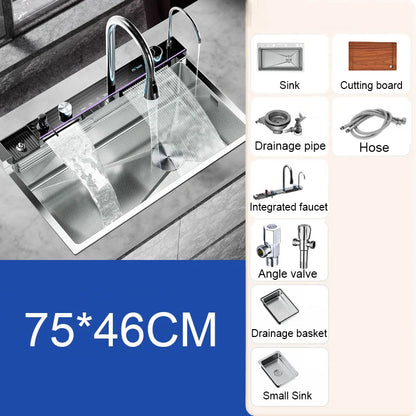 Nano Black Sink Large Slot Integrated Digital Display