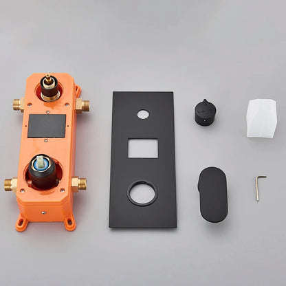 Black Led Digital Display Shower Faucet Remote Control