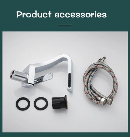 Tolm Basin Faucet Modern Bathroom Mixer Tap Orange