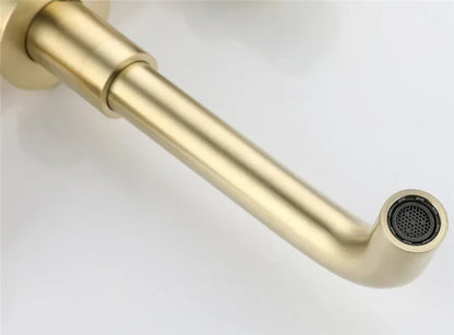 Bathroom Faucet Brushed Gold Bathroom Basin Faucet Cold