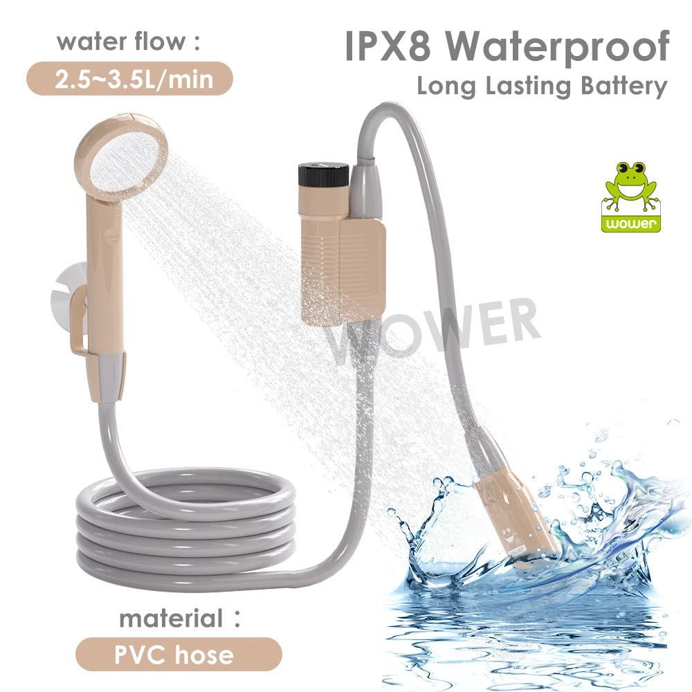 Wower Shower 2200mah Ipx8 Waterproof Electric Shower 2m