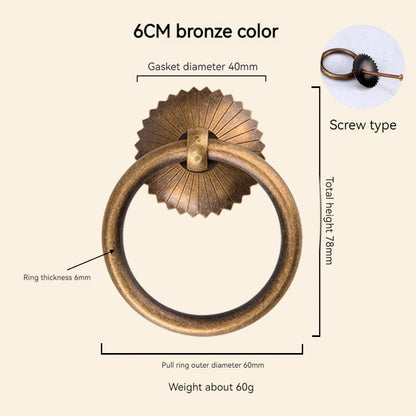 Chinese Medicine Cabinet Circular Ring Tea Can Pull