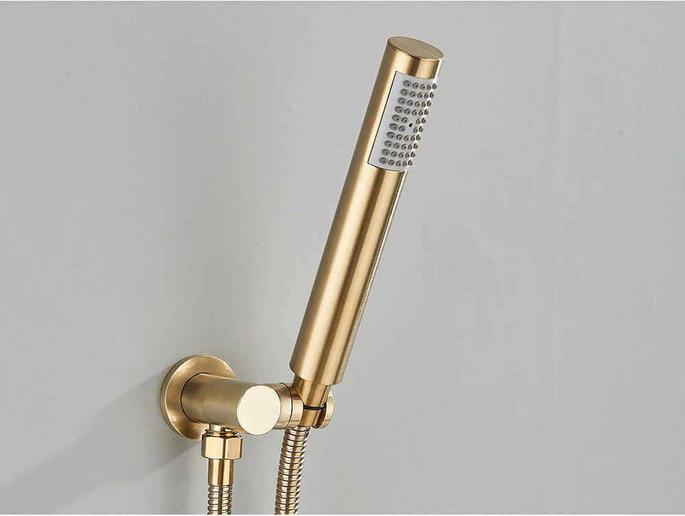 Poiqihy Golden Handshower Head 150cm Stainless Steel Shower