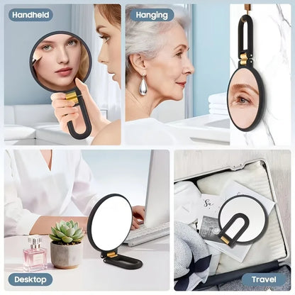 60x Double-Sided Handheld Magnifying Mirror 1x/80x Hd Makeup