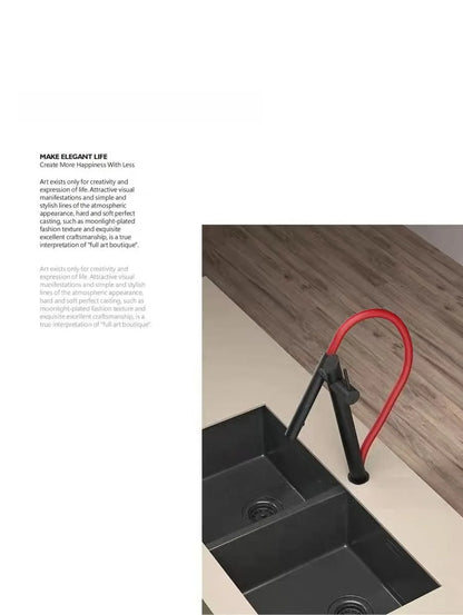 Stainless Steel Black Red Magnetic Faucet Vegetable Basin