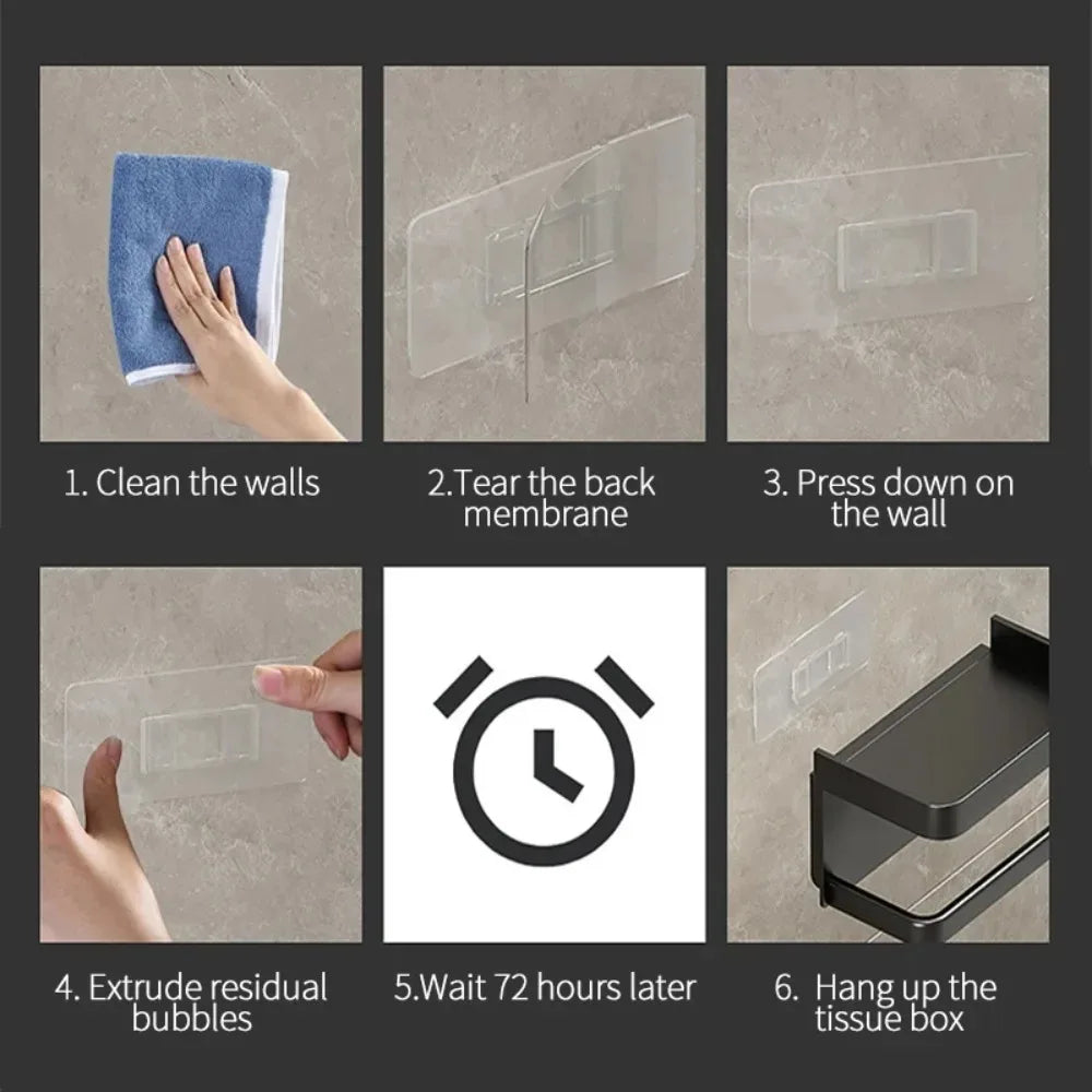 Toilet Paper Holder Plastic Storage Rack Towel Rack