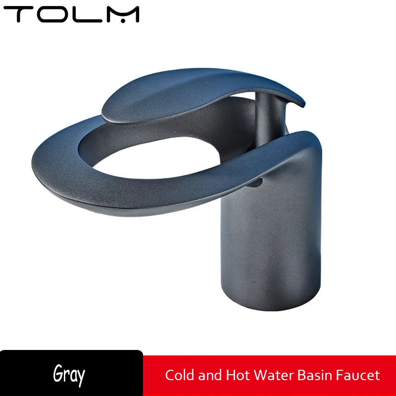 Tolm Waterfall Basin Faucet Water Tap Chrome Bathroom