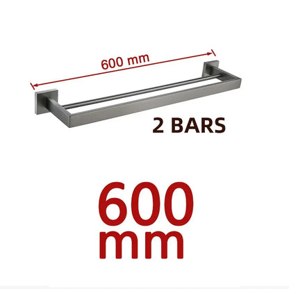 Gunmetal Stainless Steel Bathroom Accessorie Hardware Towel Rack