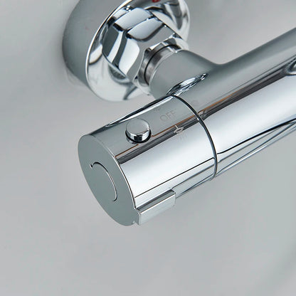 Thermostatic Shower Faucet Mixing Valve Bathroom Long Rotate