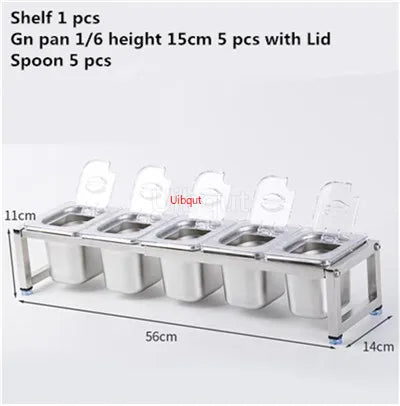 Stainless Steel Transparent Gn Pans Visible Food Exhibition