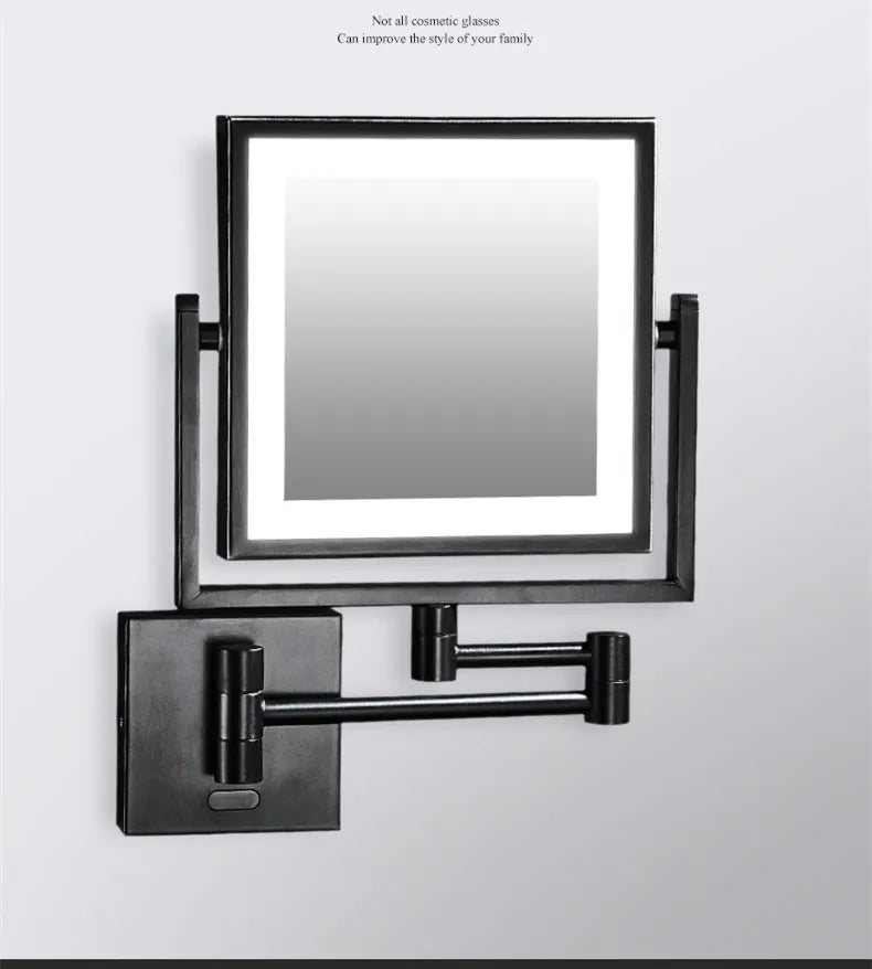 Led Bathroom Mirror 3x Magnifying Dual Arm Extendable