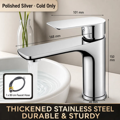 Bathroom Sink Faucet Stainless Steel Cold Mixer Tap