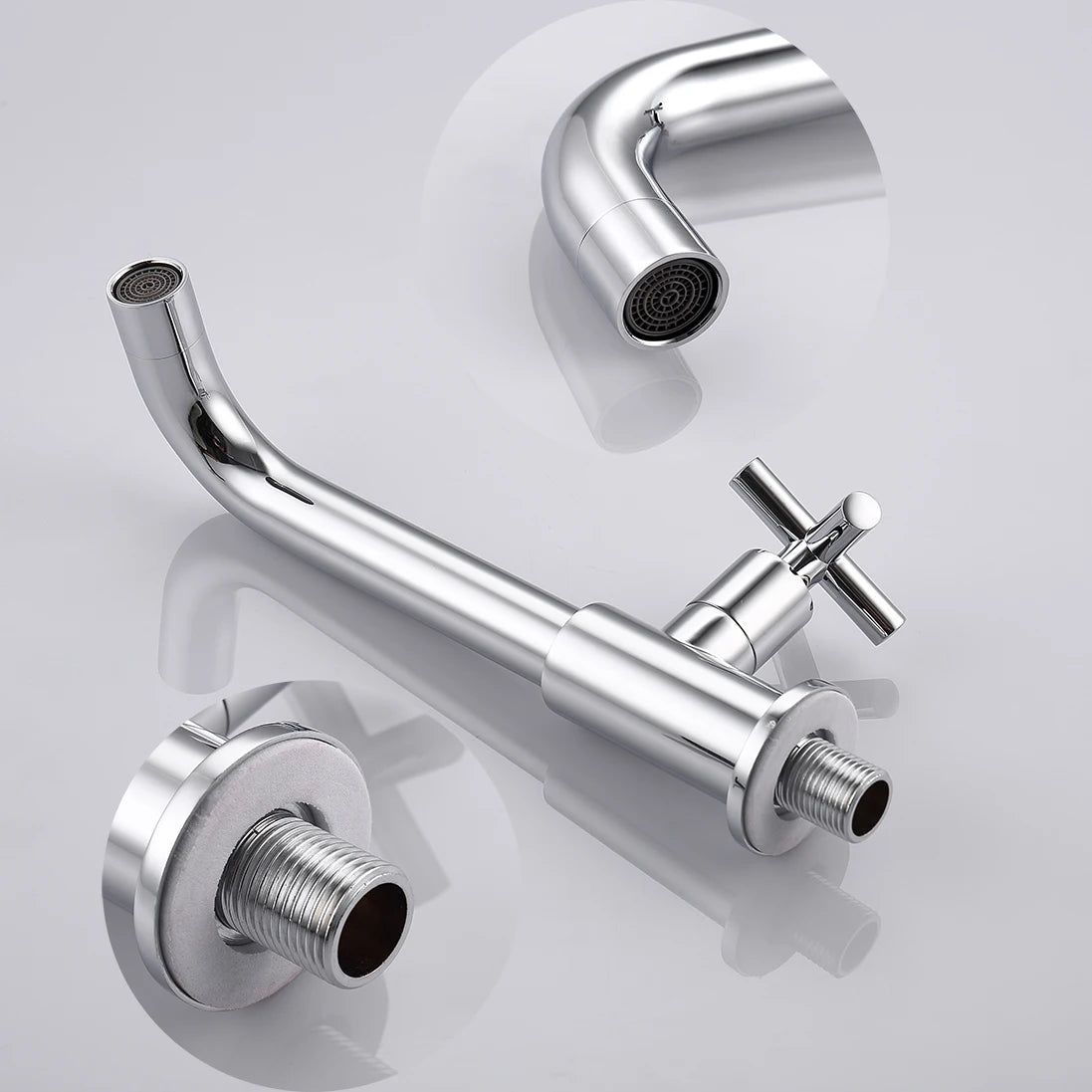 Bangpu Bathroom Wall Mounted Long Mop Pool Faucet