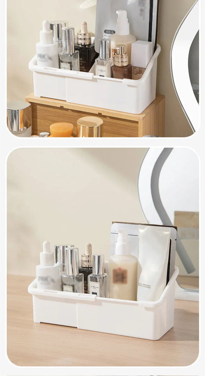 1/2/4pcs Mirror Cabinet Expandable Cosmetic Storage Box