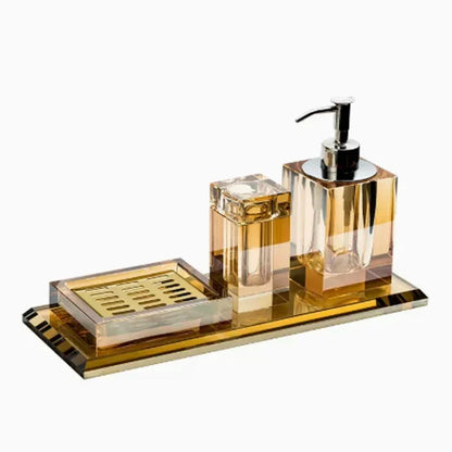 Light Luxury Crystal Glass Bathroom High End Shampoo