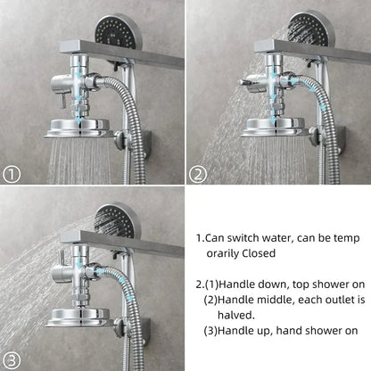 G1/2 Inch Three-Way Diverter Valve T-Type Adapter Converter