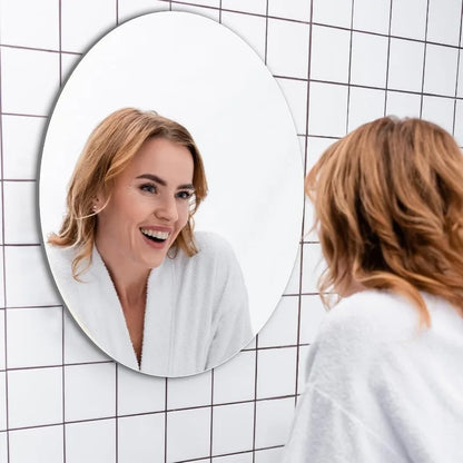 Shatterproof Oval Wall Mirror Acrylic Bathroom Unbreakable