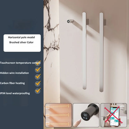 Intelligent Electric Heating Towel Rack Invisible Installation