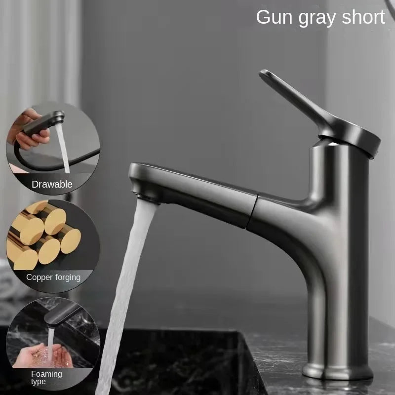 Cold Water Faucet Brass Valve Body Pull-Out Basin