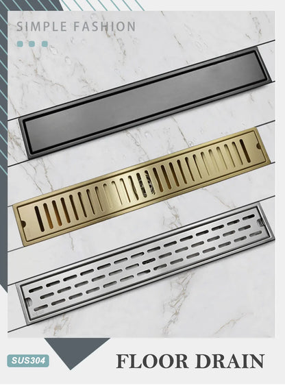 304 Stainless Steel Bathroom Drain Brushed Rose Gold