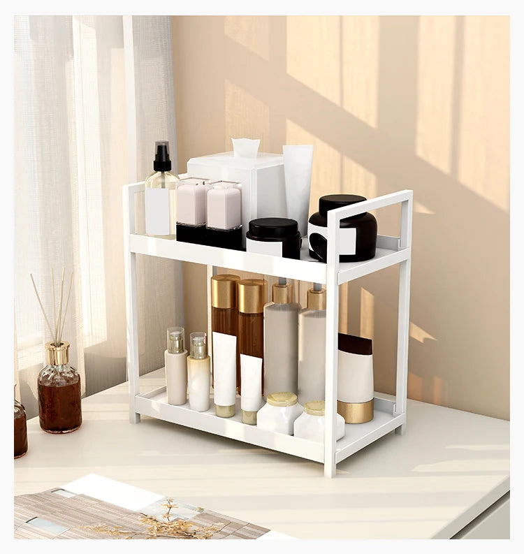 Tier Desktop Storage Rack Cosmetics Desk Office Stationery