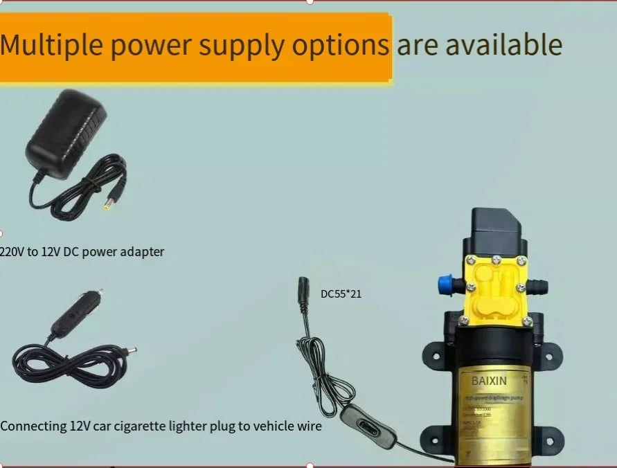 12v Automotive Or Self-Priming Diaphragm Pump Car Washer