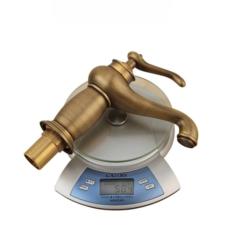 Luxury Europe Style Antique Gold Bathroom Basin Faucet