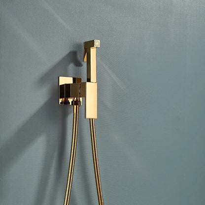 Black/Chrome Toilet Shower Mixer Faucet Cold Water Mixer