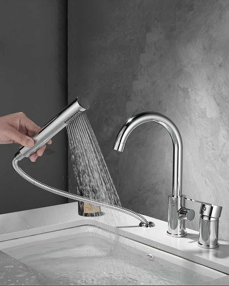 Bathroom Bathtub Shower Faucet Swivel Tub Spout Handhold