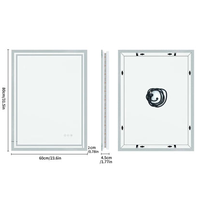 Led Light Bathroom Mirror Illuminated Wall Mounted Vanity