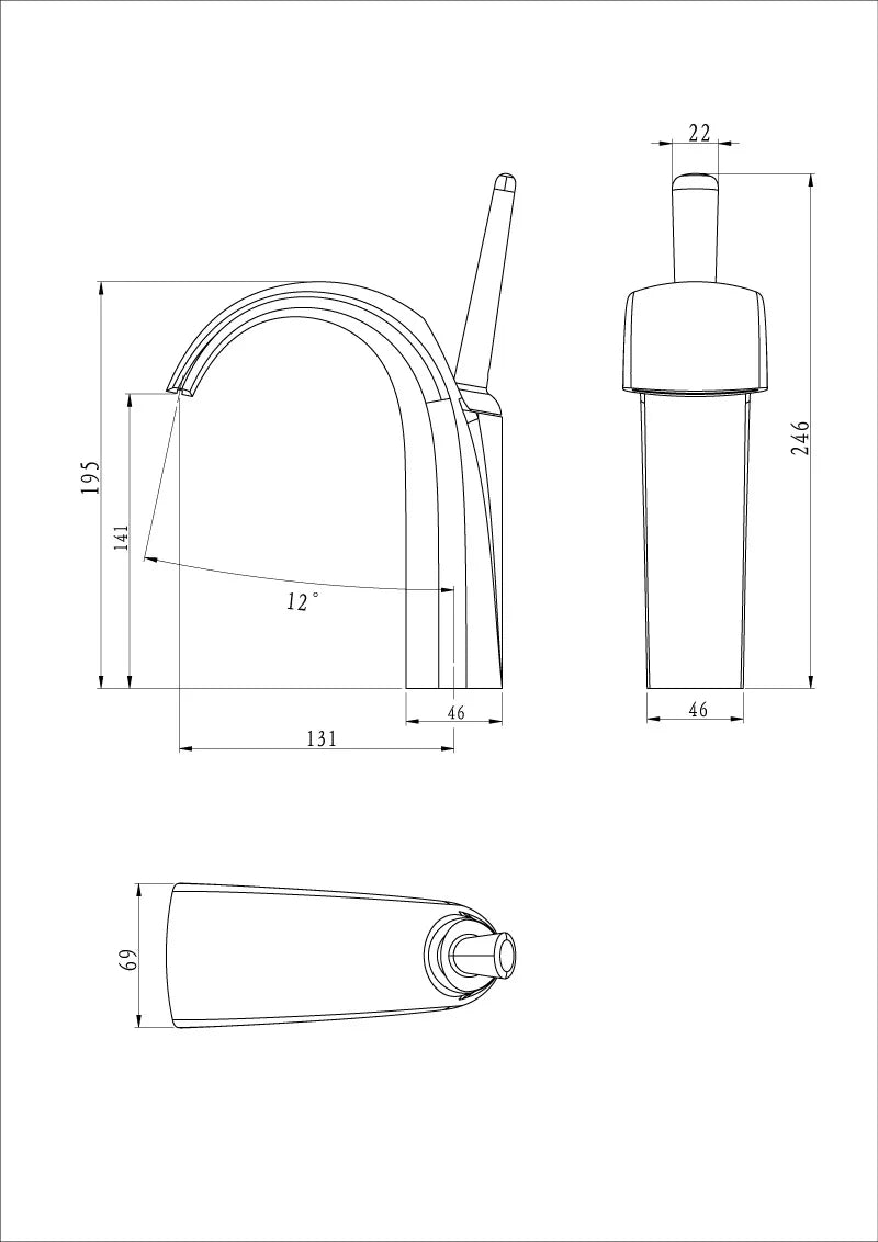 Rose Gold Basin Faucet Bathroom Lever Cold Sink