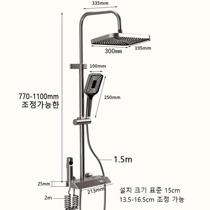 Bathroom Shower Faucet Shower Thermostat Digital Screen Water