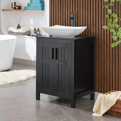 Black 24 Bathroom Vanity Sink Combo Modern Vanity